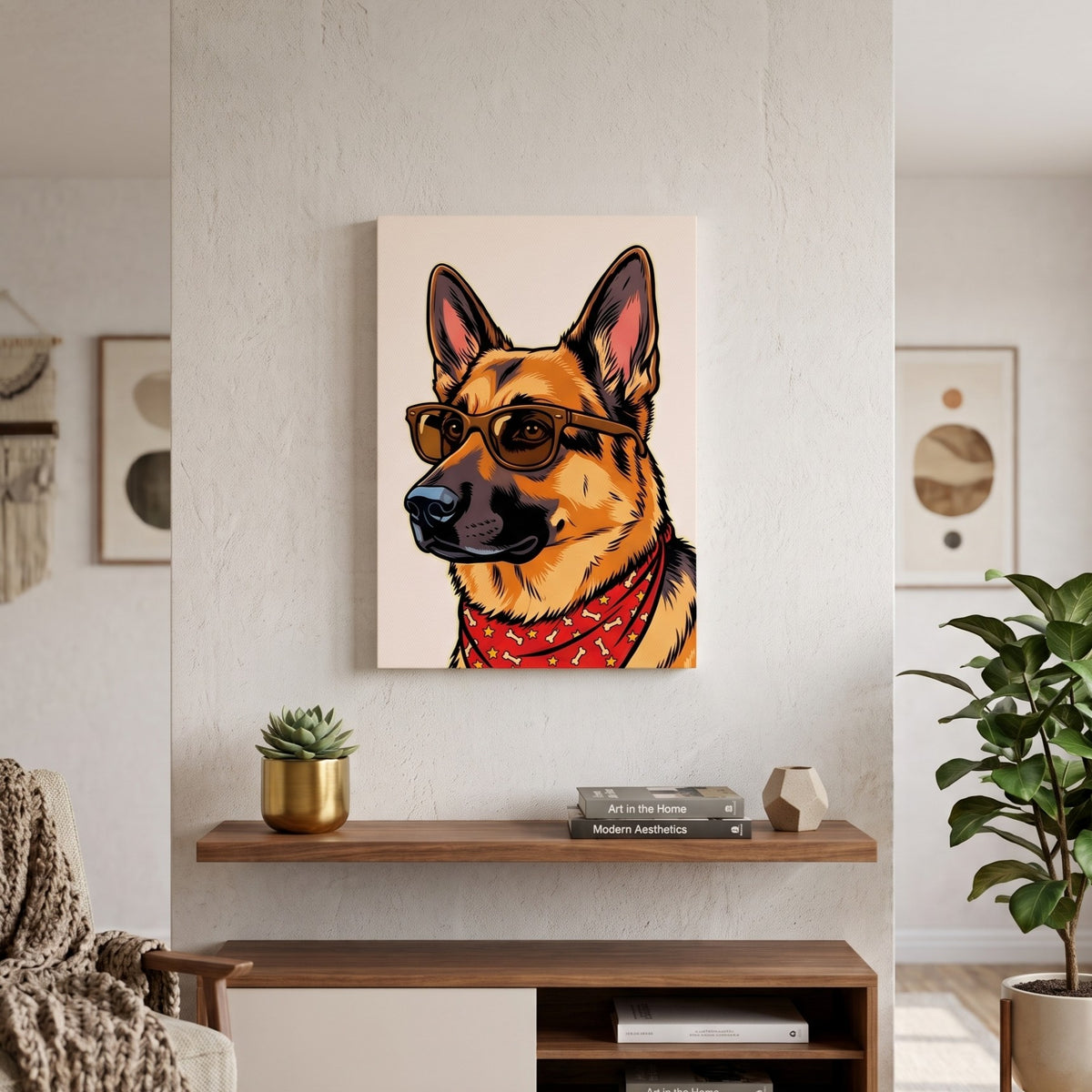 Leinwand - Retro Portrait mit Sonnenbrille