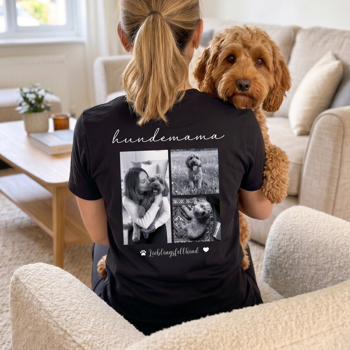 T-Shirt - Hundemama mit eigenen Fotos