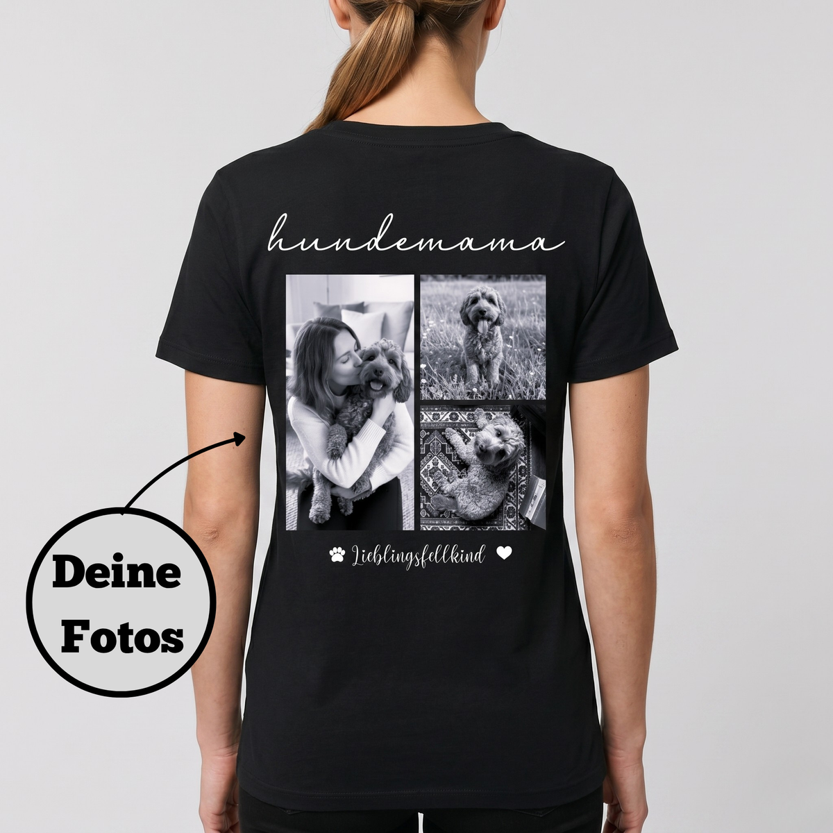 T-Shirt - Hundemama mit eigenen Fotos